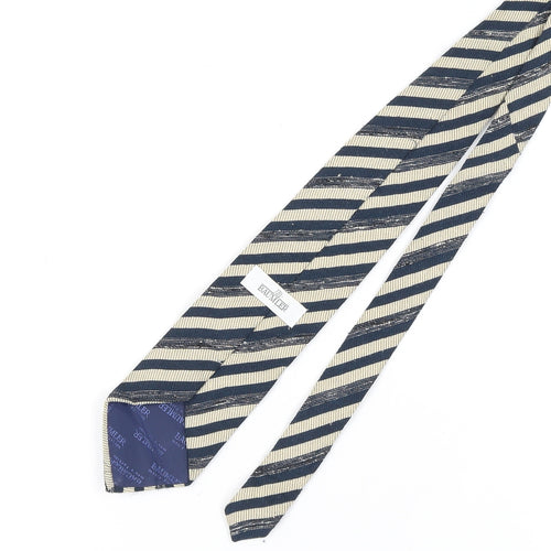 Baumler Men's Blue Striped Silk Tie