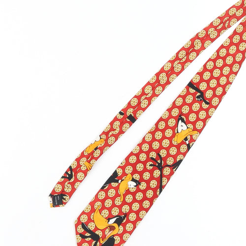 Warner Bros Men’s Red Polyester Looney Tunes Tie