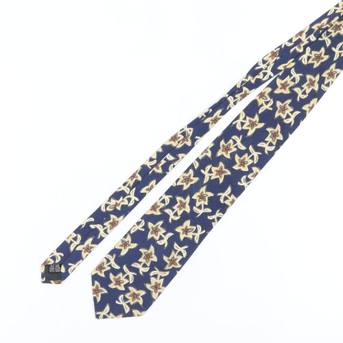 Kurt Geiger Men's Blue Floral Silk Tie