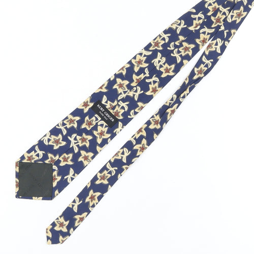 Kurt Geiger Men's Blue Floral Silk Tie