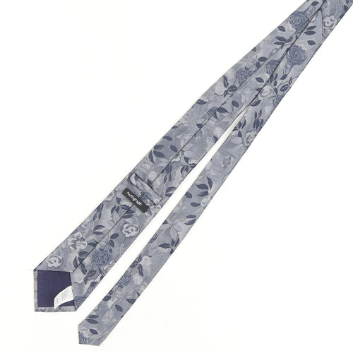Marks and Spencer Grey Floral Silk Men's Tie