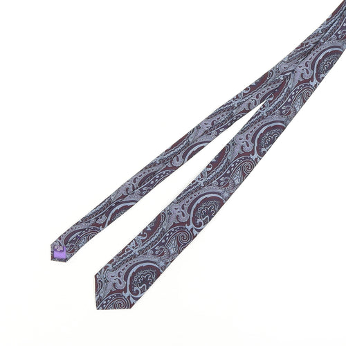 Guthrie & Valentine Men's Purple Paisley Silk Slim Tie