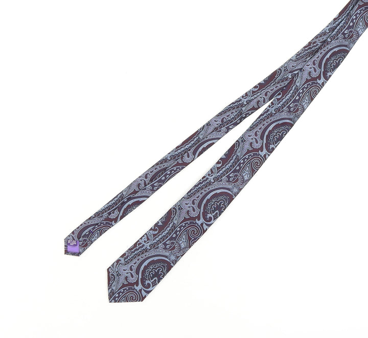Guthrie & Valentine Men's Purple Paisley Silk Slim Tie
