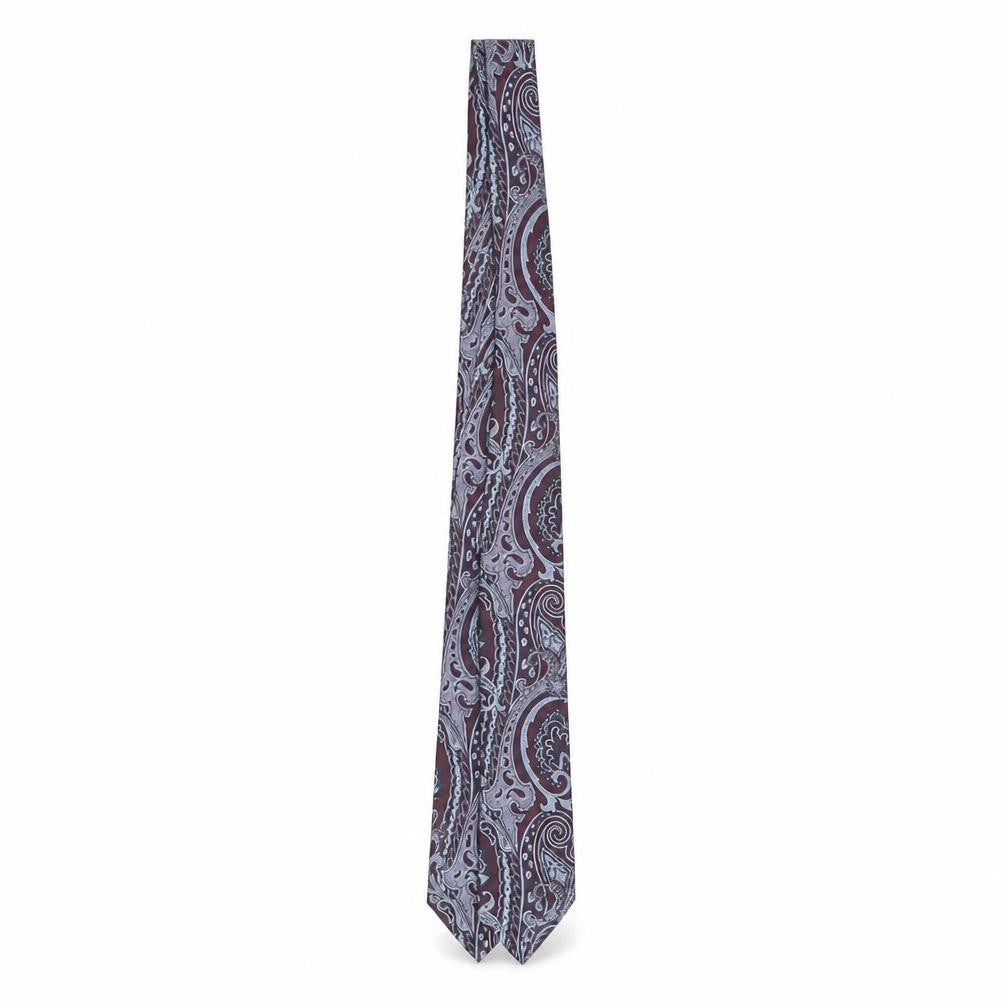 Guthrie & Valentine Men's Purple Paisley Silk Slim Tie