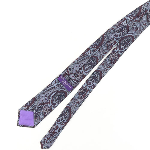 Guthrie & Valentine Men's Purple Paisley Silk Slim Tie