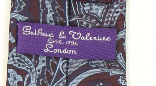 Guthrie & Valentine Men's Purple Paisley Silk Slim Tie