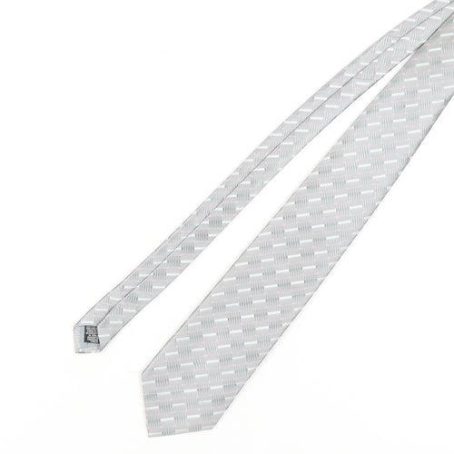 Tie Rack Men's Grey Geometric Polyester Tie