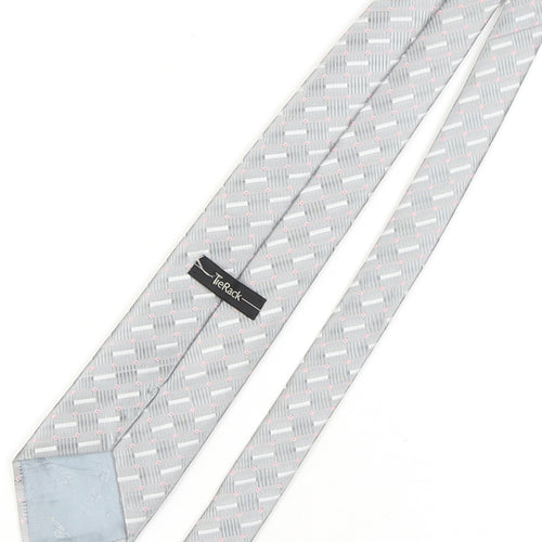 Tie Rack Men's Grey Geometric Polyester Tie