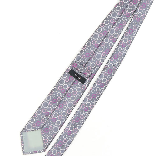Thomas Nash Men's Grey Geometric Tie