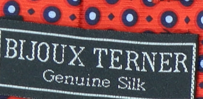 Bijoux Terner Men's Red Geometric Silk Tie
