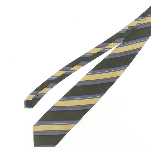 Francesca di Roma Men's Green Striped Silk Tie