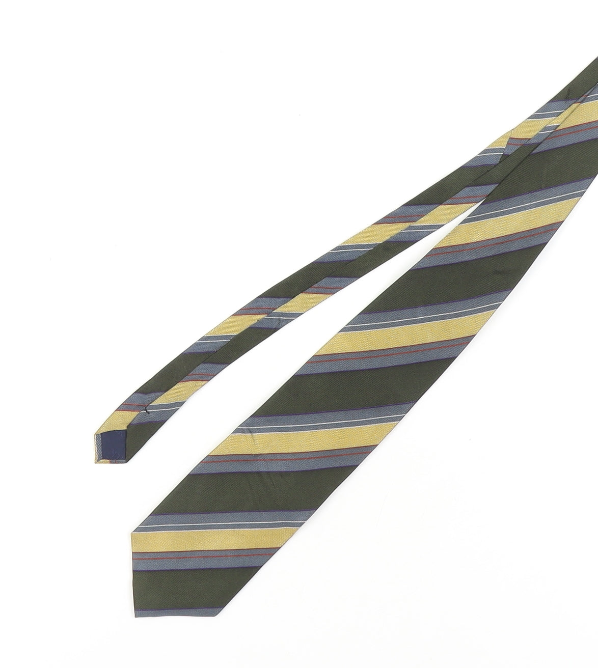 Francesca di Roma Men's Green Striped Silk Tie