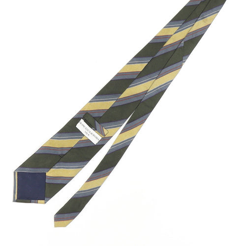 Francesca di Roma Men's Green Striped Silk Tie