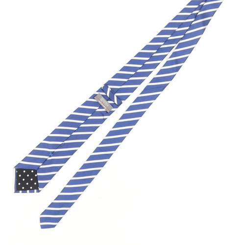 Jeff Banks Men's Blue Striped Silk Tie