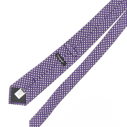 Autograph Men's Purple Slim Silk Tie