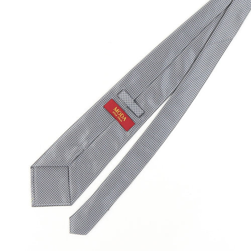 Moda Men's Grey Geometric Slim Tie in Excellent Condition