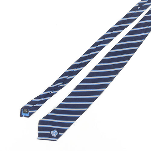 Everton Men's Blue Striped Slim Tie Logo Design