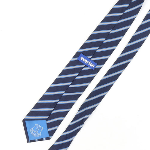 Everton Men's Blue Striped Slim Tie Logo Design