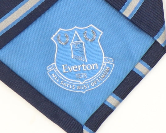 Everton Men's Blue Striped Slim Tie Logo Design