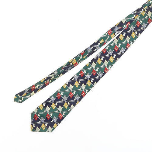 René Chagal Men's Multicoloured Silk Slim Tie