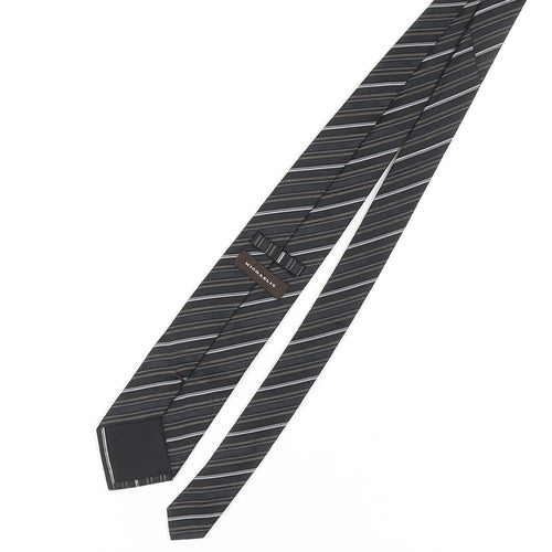 Michaelis Men's Black Striped Silk Tie