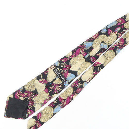 Enrico Rossini Silk Men's Multicoloured Floral Tie