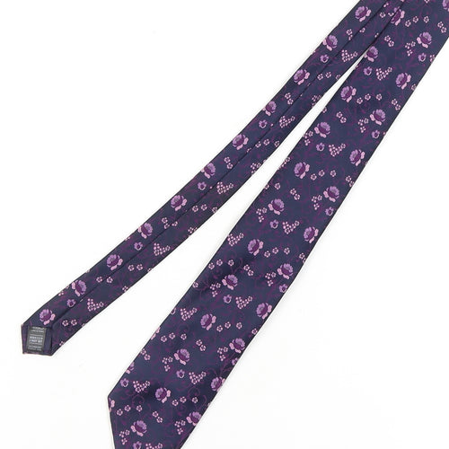 Marks and Spencer Men's Purple Floral Designer Tie