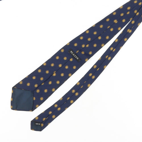 Blazer Men's Blue Silk Polka Dot Slim Tie