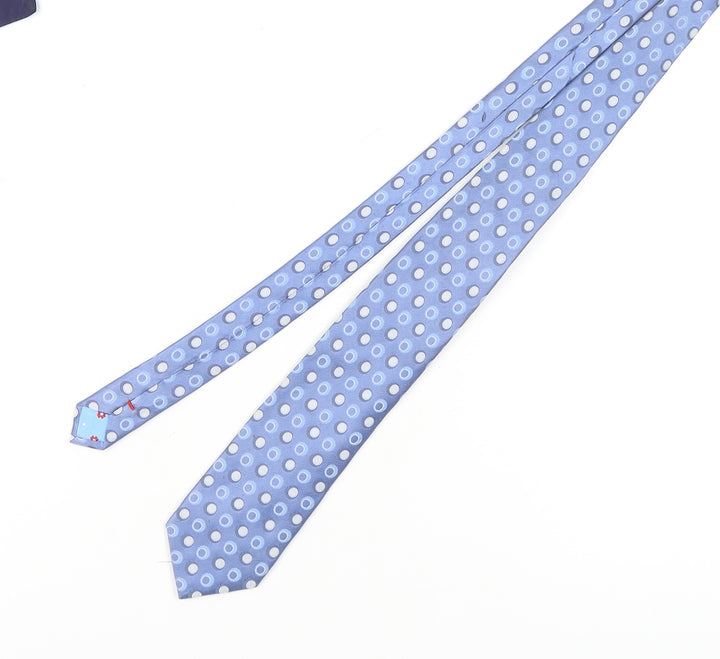 Daniel Hechter Men's Blue Polka Dot Silk Tie