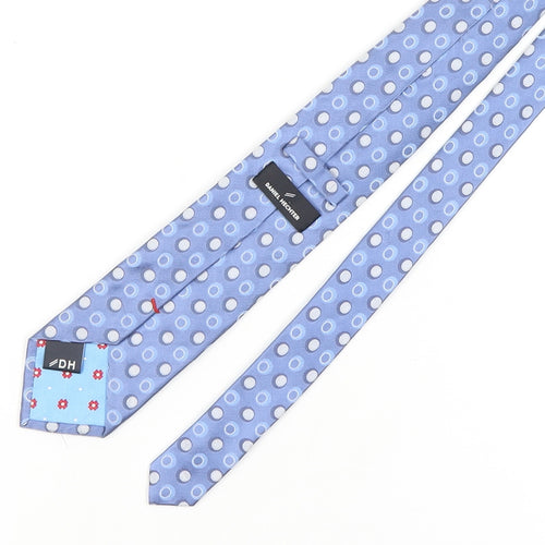 Daniel Hechter Men's Blue Polka Dot Silk Tie