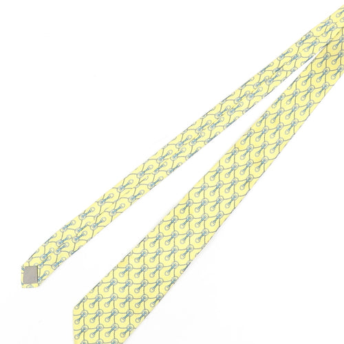 Jean Latour Men's Yellow Silk Geometric Tie