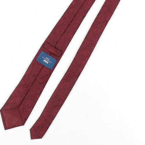 Moss 1851 Men's Red Paisley Silk Tie