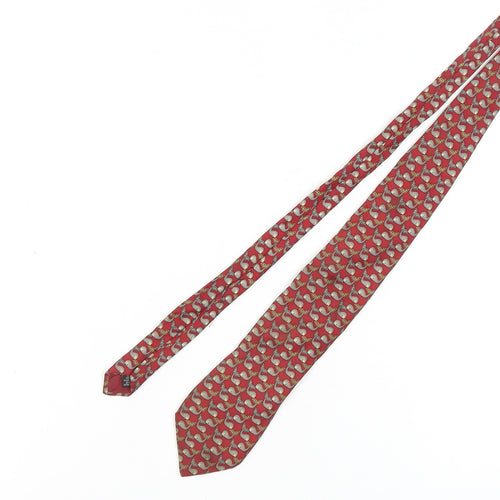 Jonelle Silk Red Animal Print Men's Tie