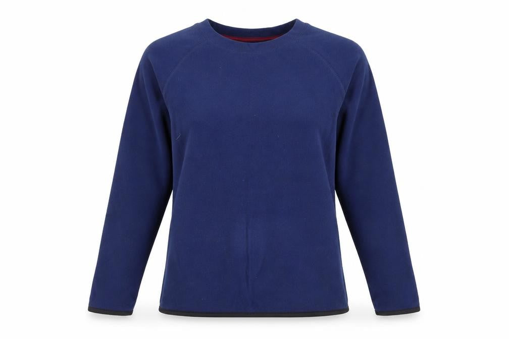 Front view of Crane Women's Blue Fleece Sweatshirt M