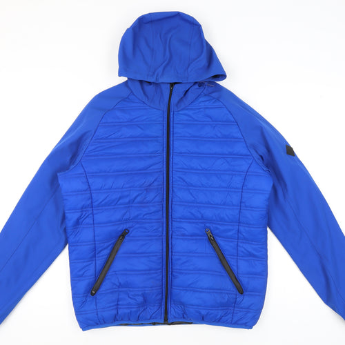 Threadbare Men's Blue Puffer Jacket M