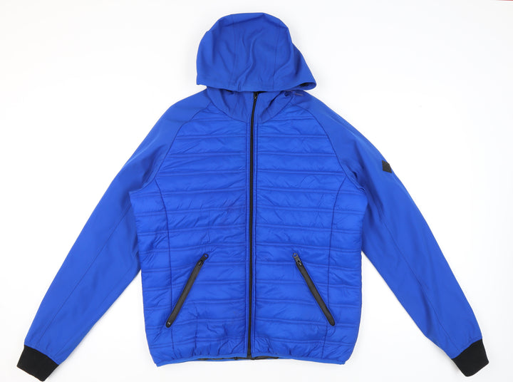 Threadbare Men's Blue Puffer Jacket M