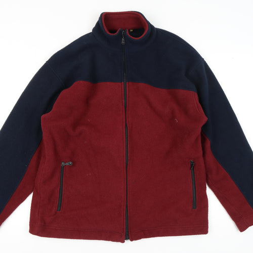 Marks and Spencer Men's Red Blue Fleece Jacket L