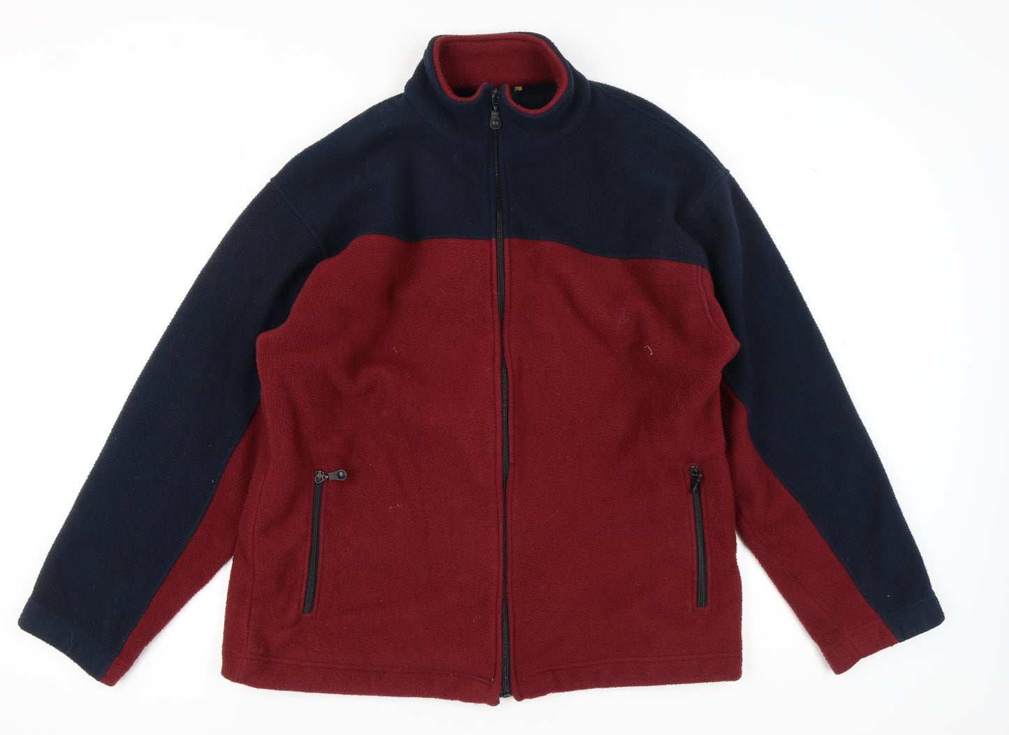Marks and Spencer Men's Red Blue Fleece Jacket L