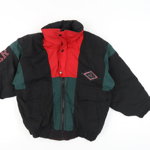 Wavelength Boys Black Colourblock Jacket 9-10 Years