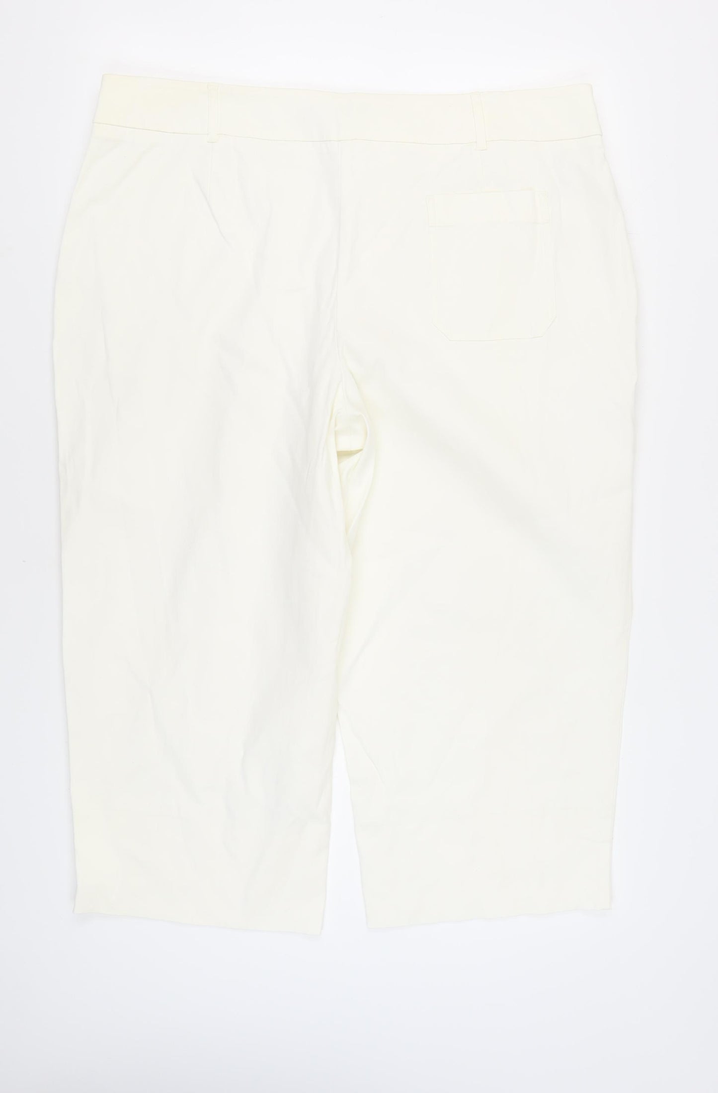 Next Women's White Cotton Trousers Size 22