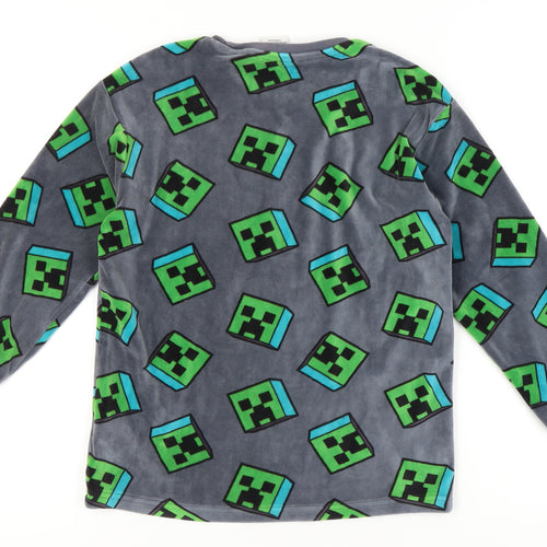 Marks and Spencer Boys Minecraft Pyjama Top - Grey & Green 10-11