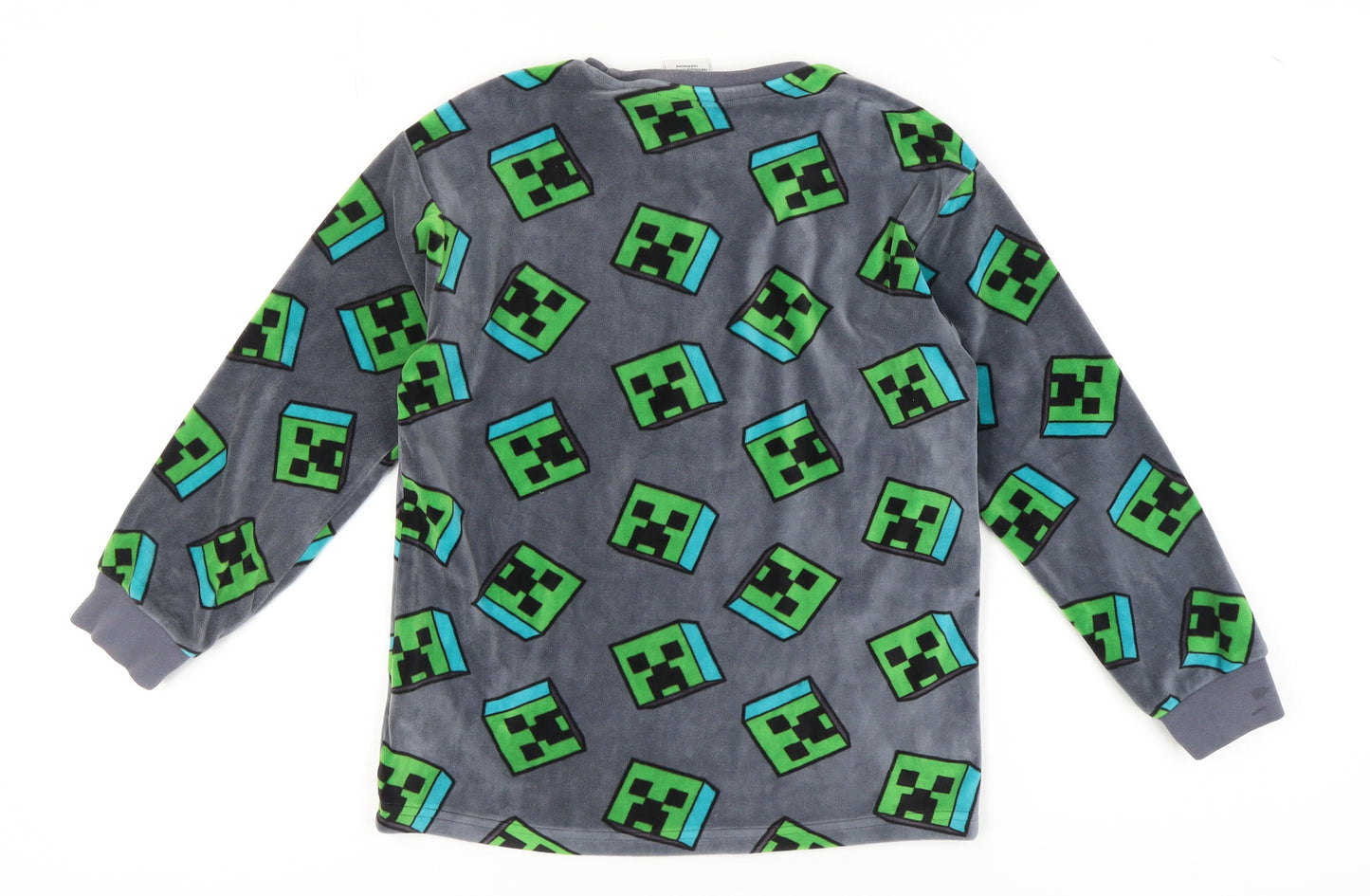 Marks and Spencer Boys Minecraft Pyjama Top - Grey & Green 10-11