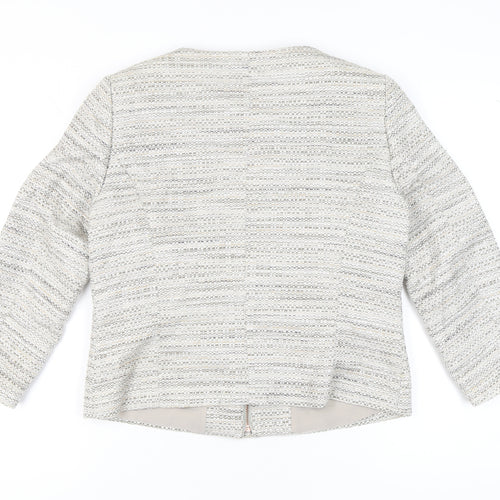 Next Women's Grey Tweed Blazer Size 16