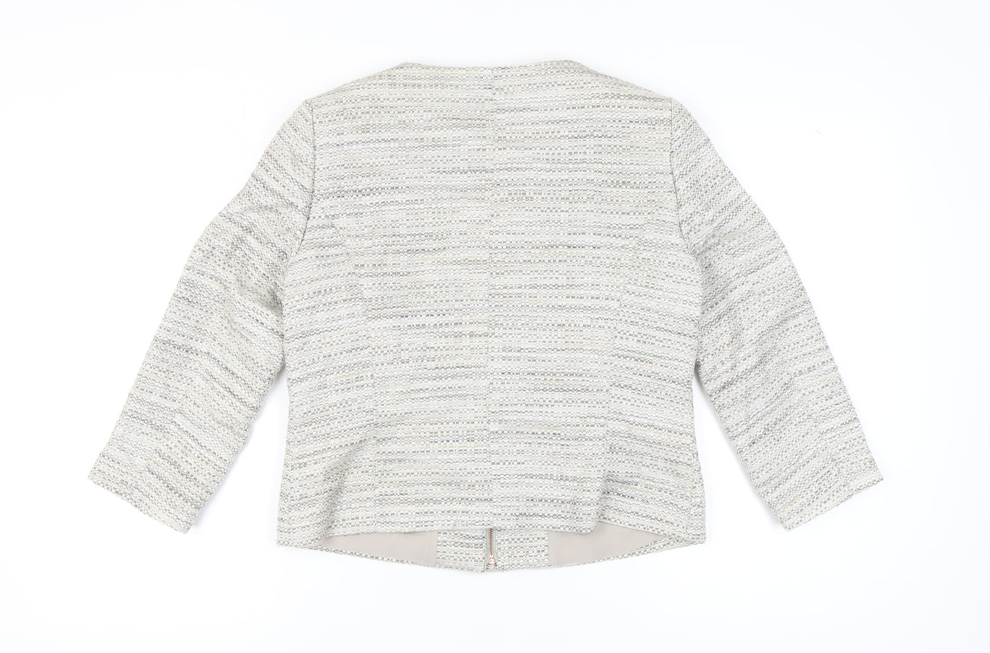 Next Women's Grey Tweed Blazer Size 16