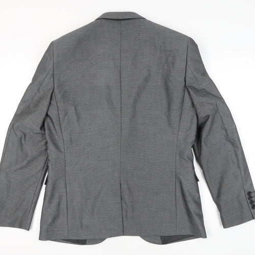 Next Men's Grey Blazer, Size 42, Regular Fit