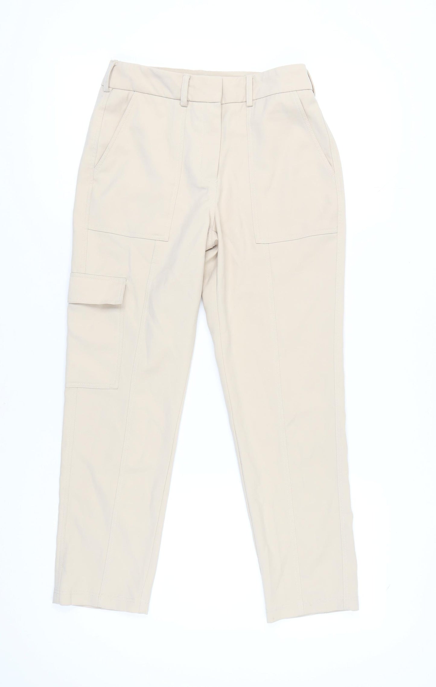 Next Beige Cargo Trousers Women’s Size 6 Pockets