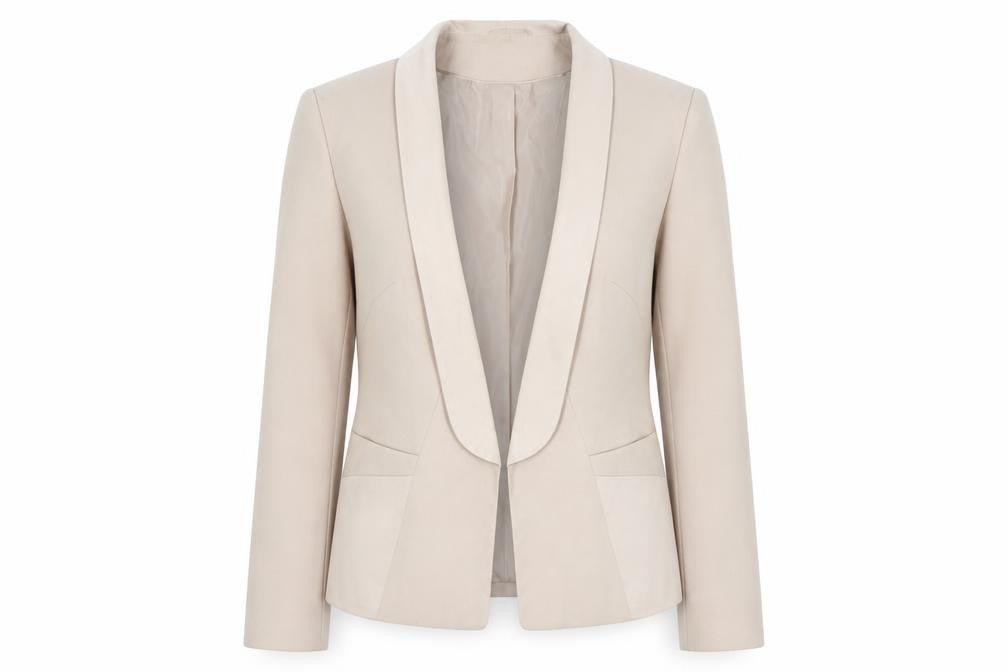 Front view of Marks & Spencer Women's Beige Suit Jacket, size 10