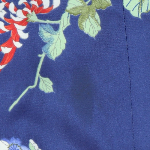 Zara Women's Blue Floral Blazer Jacket Size S
