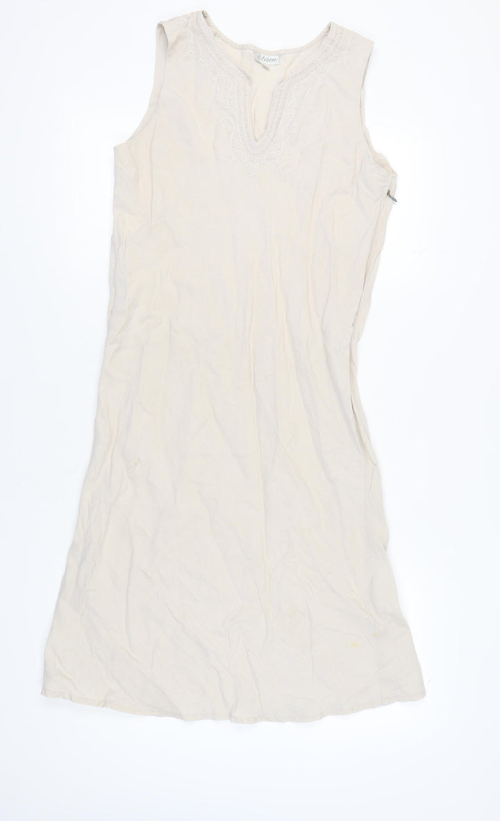 Etam Women's Ivory Sleeveless Dress Size 12