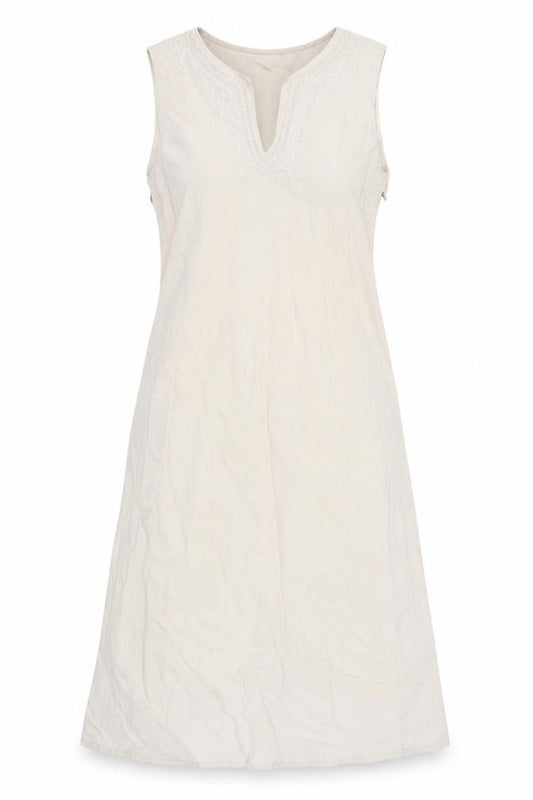 Front view of Etam Women's Ivory Sleeveless Dress, size 12